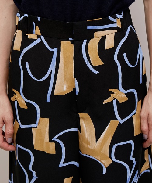 ROPE'（ロペ）の「オリジナルプリント柄ワイドストレートパンツ（その他パンツ・レディース・ブラック/ベージュ/ベージュ系その他・38/36）」の12枚目の写真