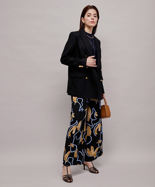 ROPE'（ロペ）の「オリジナルプリント柄ワイドストレートパンツ（その他パンツ・レディース・ブラック/ベージュ/ベージュ系その他・38/36）」の13枚目の写真