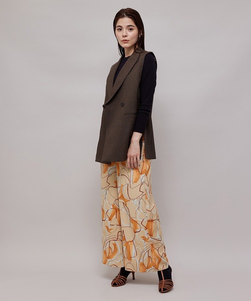 ROPE'（ロペ）の「オリジナルプリント柄ワイドストレートパンツ（その他パンツ・レディース・ブラック/ベージュ/ベージュ系その他・38/36）」の15枚目の写真