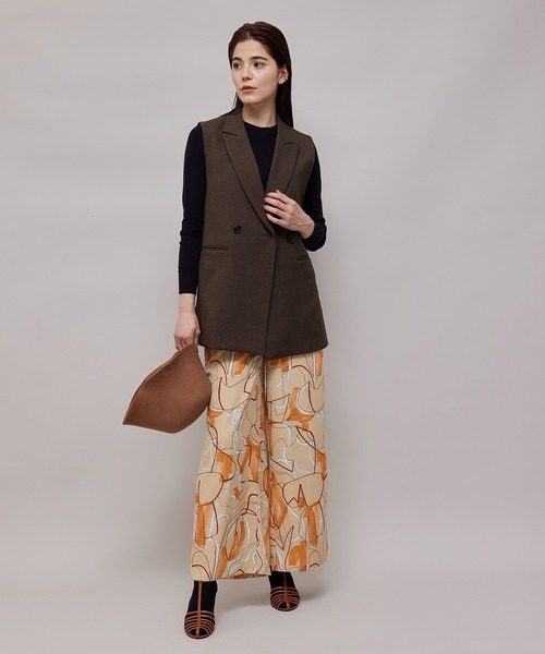 ROPE'（ロペ）の「オリジナルプリント柄ワイドストレートパンツ（その他パンツ・レディース・ブラック/ベージュ/ベージュ系その他・38/36）」の11枚目の写真