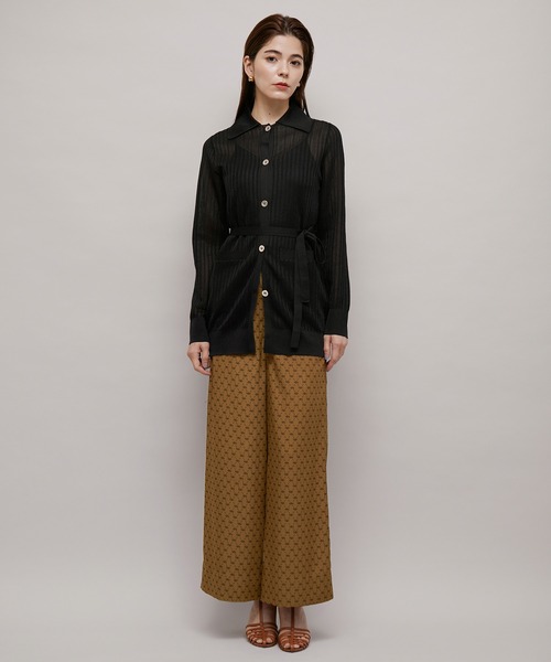 ROPE'（ロペ）の「オリジナルプリント柄ワイドストレートパンツ（その他パンツ・レディース・ブラック/ベージュ/ベージュ系その他・38/36）」の6枚目の写真