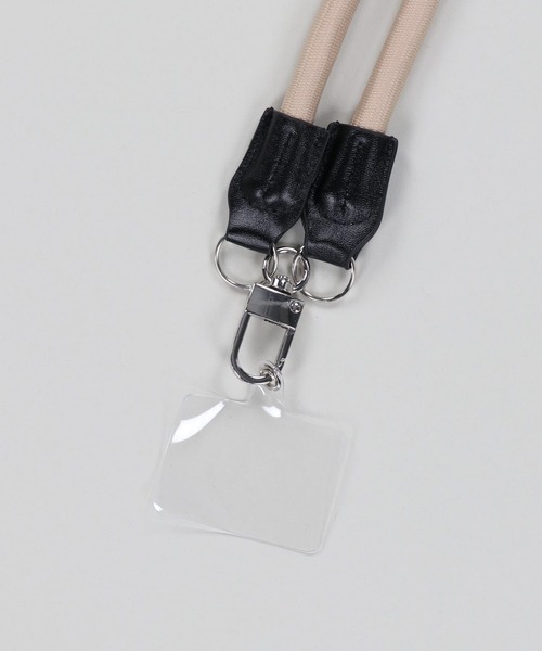 SPINNS（スピンズ）の「スマホショルダー付け替え用クリアアジャスター付き ループストラップ（スマホグッズ・レディース・ホワイト×シルバー/ベージュ/ブラック×シルバー・ONESIZE）」の4枚目の写真