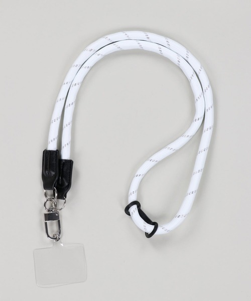 SPINNS（スピンズ）の「スマホショルダー付け替え用クリアアジャスター付き ループストラップ（スマホグッズ・レディース・ホワイト×シルバー/ベージュ/ブラック×シルバー・ONESIZE）」の7枚目の写真
