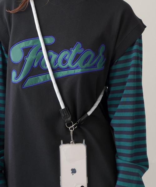 SPINNS（スピンズ）の「スマホショルダー付け替え用クリアアジャスター付き ループストラップ（スマホグッズ・レディース・ホワイト×シルバー/ベージュ/ブラック×シルバー・ONESIZE）」の11枚目の写真