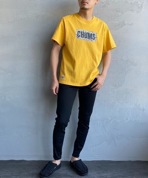 CHUMS（チャムス）の「【WEB限定】[CHUMS/チャムス] BBQボートロゴプリント ショートスリーブTシャツ（Tシャツ/カットソー・レディース・ホワイト/ブラック/イエロー・XL/L/M）」の9枚目の写真