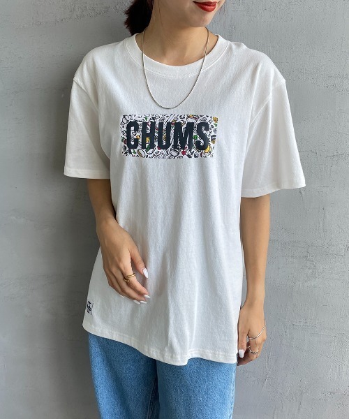 CHUMS（チャムス）の「【WEB限定】[CHUMS/チャムス] BBQボートロゴプリント ショートスリーブTシャツ（Tシャツ/カットソー・レディース・ホワイト/ブラック/イエロー・XL/L/M）」の20枚目の写真