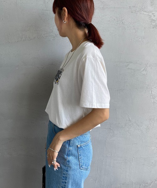 CHUMS（チャムス）の「【WEB限定】[CHUMS/チャムス] BBQボートロゴプリント ショートスリーブTシャツ（Tシャツ/カットソー・レディース・ホワイト/ブラック/イエロー・XL/L/M）」の11枚目の写真