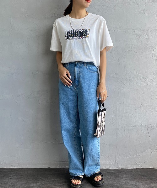 CHUMS（チャムス）の「【WEB限定】[CHUMS/チャムス] BBQボートロゴプリント ショートスリーブTシャツ（Tシャツ/カットソー・レディース・ホワイト/ブラック/イエロー・XL/L/M）」の13枚目の写真