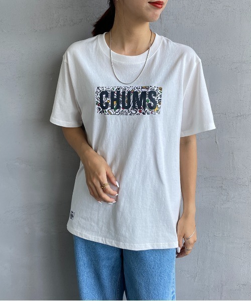 CHUMS（チャムス）の「【WEB限定】[CHUMS/チャムス] BBQボートロゴプリント ショートスリーブTシャツ（Tシャツ/カットソー・レディース・ホワイト/ブラック/イエロー・XL/L/M）」の17枚目の写真