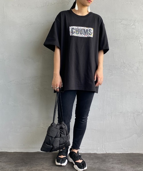 CHUMS（チャムス）の「【WEB限定】[CHUMS/チャムス] BBQボートロゴプリント ショートスリーブTシャツ（Tシャツ/カットソー・レディース・ホワイト/ブラック/イエロー・XL/L/M）」の6枚目の写真
