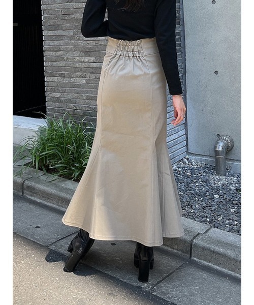 ENVYM(アンビー)の「フロントスリットマーメイドSK(スカート・レディース・ブラック/モカ・FREE)」の9枚目の写真