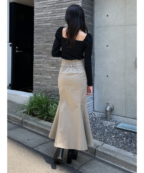 ENVYM(アンビー)の「フロントスリットマーメイドSK(スカート・レディース・ブラック/モカ・FREE)」の11枚目の写真
