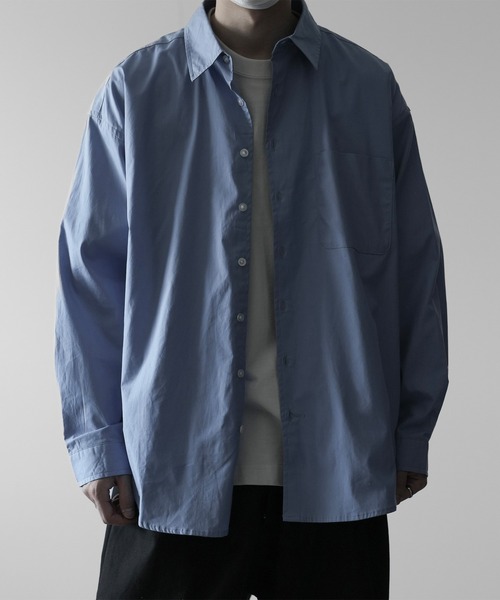 RUUBON(ルーボン)の「【RUUBON】relax cotton broad shirt / リラックス コットンブロードシャツ(シャツ/ブラウス・メンズ・ホワイト/ブラック/グレー系/ベージュ系/ブラック系/サックスブルー/ブルー系・S/M/L)」の6枚目の写真