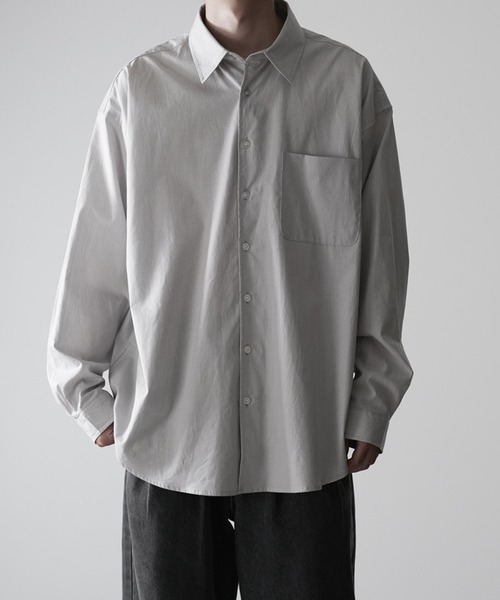 RUUBON(ルーボン)の「【RUUBON】relax cotton broad shirt / リラックス コットンブロードシャツ(シャツ/ブラウス・メンズ・ホワイト/ブラック/グレー系/ベージュ系/ブラック系/サックスブルー/ブルー系・S/M/L)」の22枚目の写真