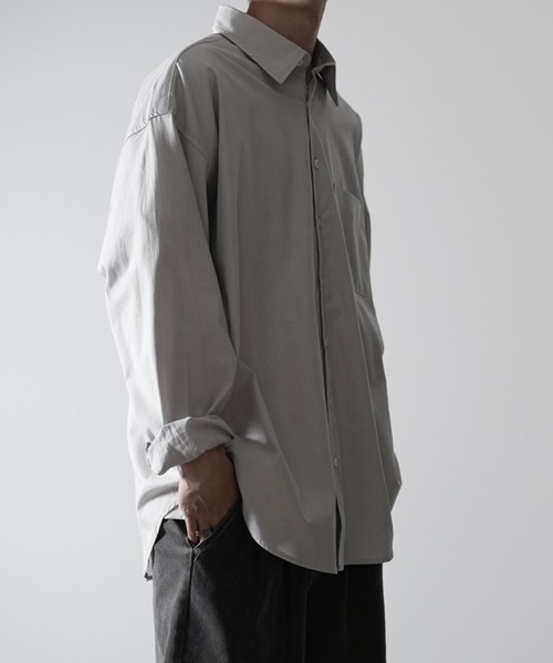 RUUBON(ルーボン)の「【RUUBON】relax cotton broad shirt / リラックス コットンブロードシャツ(シャツ/ブラウス・メンズ・ホワイト/ブラック/グレー系/ベージュ系/ブラック系/サックスブルー/ブルー系・S/M/L)」の8枚目の写真