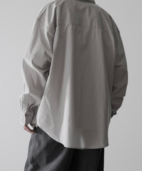 RUUBON(ルーボン)の「【RUUBON】relax cotton broad shirt / リラックス コットンブロードシャツ(シャツ/ブラウス・メンズ・ホワイト/ブラック/グレー系/ベージュ系/ブラック系/サックスブルー/ブルー系・S/M/L)」の9枚目の写真