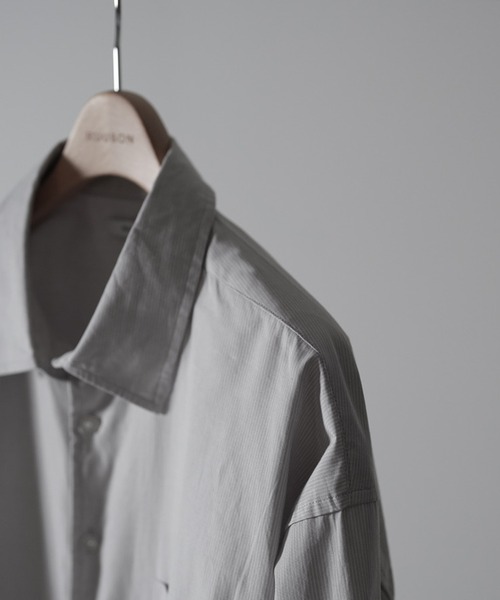 RUUBON(ルーボン)の「【RUUBON】relax cotton broad shirt / リラックス コットンブロードシャツ(シャツ/ブラウス・メンズ・ホワイト/ブラック/グレー系/ベージュ系/ブラック系/サックスブルー/ブルー系・S/M/L)」の16枚目の写真