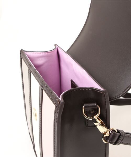 Clelia（クレリア）の「ストライプスクエアミニショルダーバッグ（ショルダーバッグ・レディース・グレー系その他/パープル系その他/ピンク系その他/ブラウン系その他/ラベンダー・ONE SIZE）」の16枚目の写真