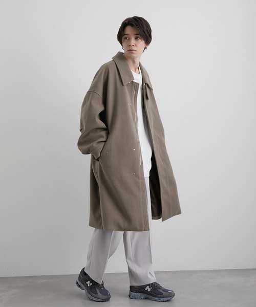 JUNRED（ジュンレッド）の「ウーリーニットアーバンフィールドオーバーコート（その他アウター・メンズ・ブラック/グリーン/ブラウン系その他・S/M/L）」の6枚目の写真