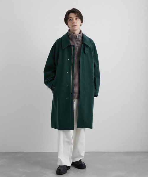 JUNRED（ジュンレッド）の「ウーリーニットアーバンフィールドオーバーコート（その他アウター・メンズ・ブラック/グリーン/ブラウン系その他・S/M/L）」の11枚目の写真
