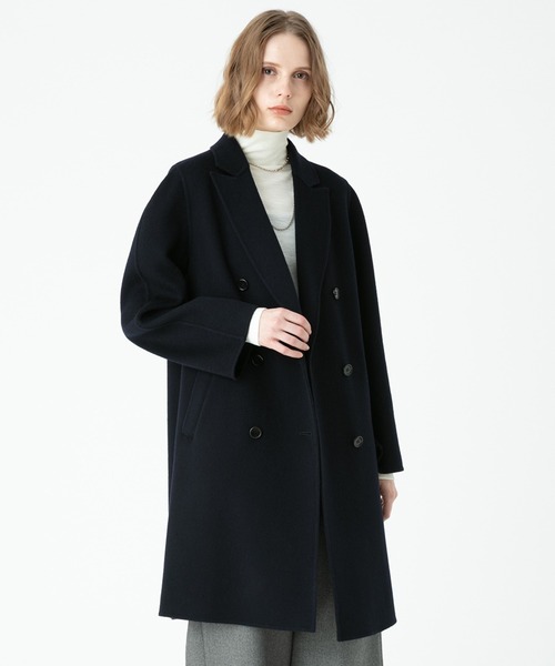 allureville（アルアバイル）の「リバーチェスターコート（チェスターコート・レディース・ベージュ/グリーン/ネイビー/ピンク・1/2）」の3枚目の写真