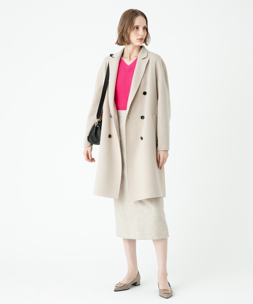 allureville（アルアバイル）の「リバーチェスターコート（チェスターコート・レディース・ベージュ/グリーン/ネイビー/ピンク・1/2）」の8枚目の写真