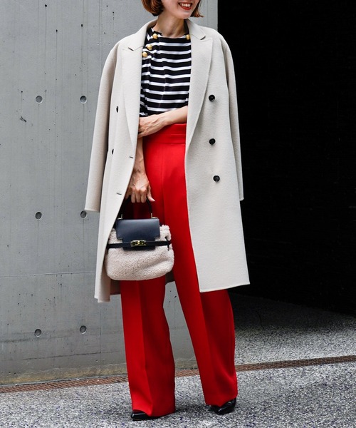 allureville（アルアバイル）の「リバーチェスターコート（チェスターコート・レディース・ベージュ/グリーン/ネイビー/ピンク・1/2）」の14枚目の写真