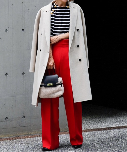 allureville（アルアバイル）の「リバーチェスターコート（チェスターコート・レディース・ベージュ/グリーン/ネイビー/ピンク・1/2）」の15枚目の写真