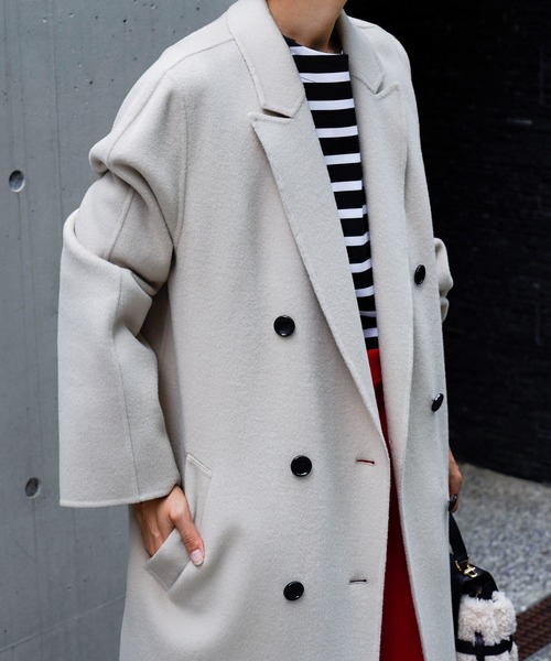 allureville（アルアバイル）の「リバーチェスターコート（チェスターコート・レディース・ベージュ/グリーン/ネイビー/ピンク・1/2）」の17枚目の写真