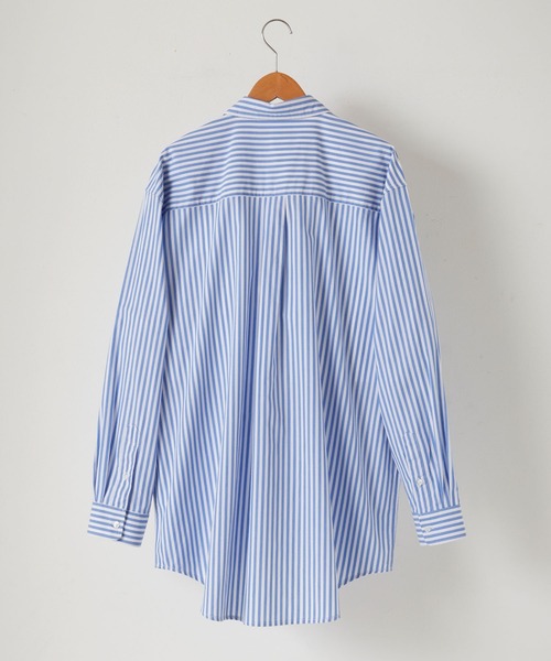 MONO-MART（モノマート）の「リラックスワイドボックスシルエット レギュラーカラーブロードL/Sシャツ（シャツ/ブラウス・メンズ・サックスブルー/ホワイト/ブルー系/ブラック/チェック・M/L）」の21枚目の写真