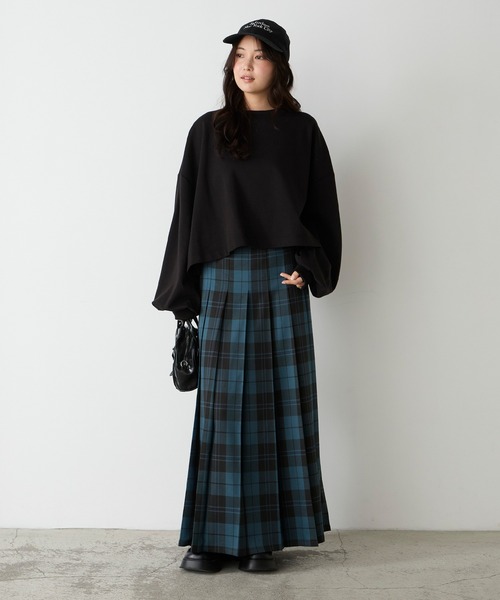 forksy.（フォルクシー）の「【forksy.】チェックプリーツロングスカート（スカート・レディース・ブラック/グリーン/ネイビー/ブラウン/グリーン系/ブラウン系/ブラック系・FREE）」の19枚目の写真