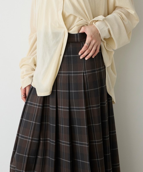 forksy.（フォルクシー）の「【forksy.】チェックプリーツロングスカート（スカート・レディース・ブラック/グリーン/ネイビー/ブラウン/グリーン系/ブラウン系/ブラック系・FREE）」の13枚目の写真