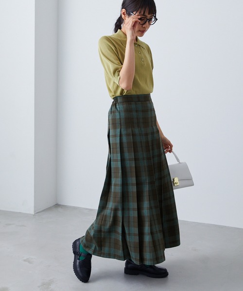 forksy.（フォルクシー）の「【forksy.】チェックプリーツロング