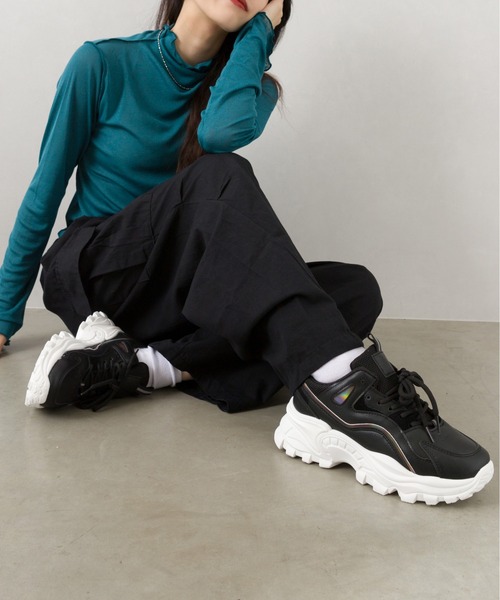 SpRay(スプレイ)の「Dadスニーカー(スニーカー・レディース・ホワイト/ブラック・SMALL/MEDIUM/LARGE)」の10枚目の写真