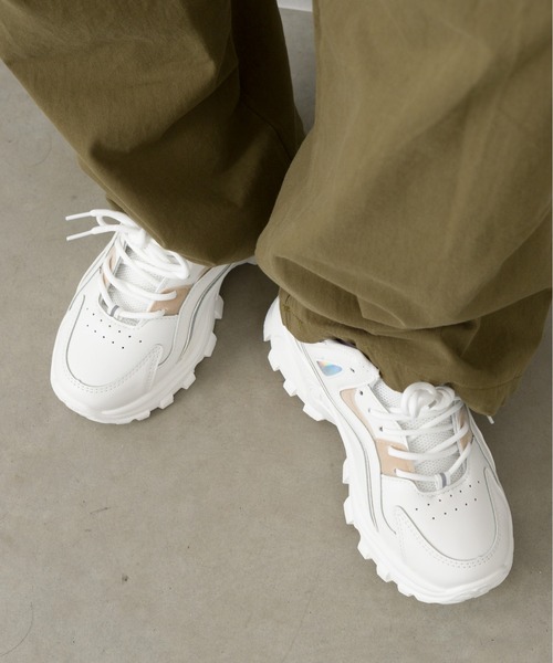 SpRay(スプレイ)の「Dadスニーカー(スニーカー・レディース・ホワイト/ブラック・SMALL/MEDIUM/LARGE)」の14枚目の写真