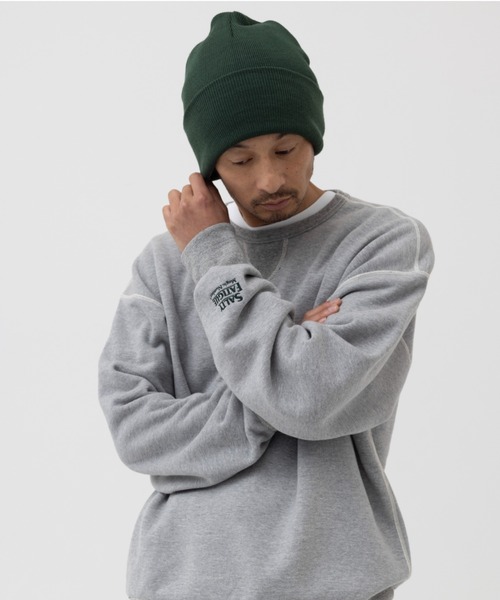 MAGIC NUMBER（マジック ナンバー）の「【MAGIC NUMBER】SALTY FATIGUE KNIT CAP（ニットキャップ/ビーニー・メンズ・ダークグリーン/ダークグレー/オレンジ・FREE）」の7枚目の写真
