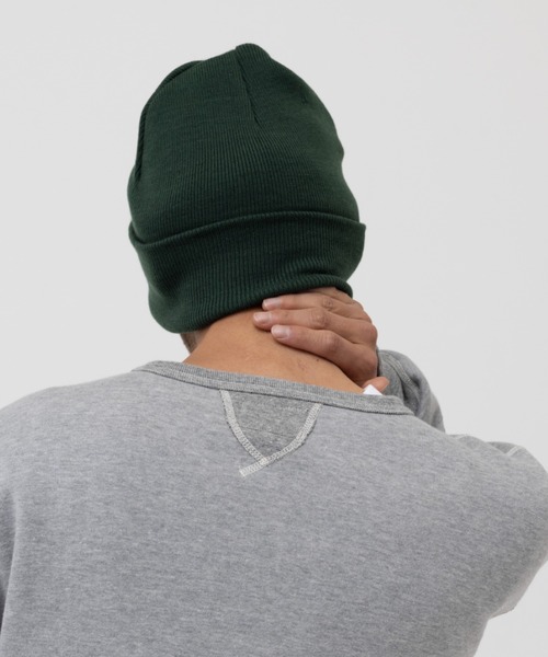 MAGIC NUMBER（マジック ナンバー）の「【MAGIC NUMBER】SALTY FATIGUE KNIT CAP（ニットキャップ/ビーニー・メンズ・ダークグリーン/ダークグレー/オレンジ・FREE）」の8枚目の写真