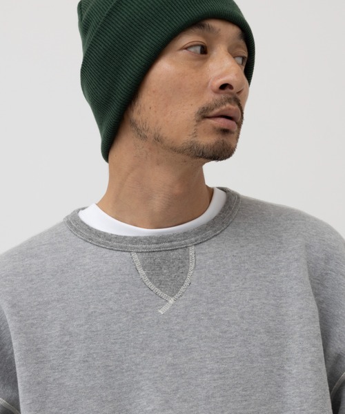 MAGIC NUMBER（マジック ナンバー）の「【MAGIC NUMBER】SALTY FATIGUE KNIT CAP（ニットキャップ/ビーニー・メンズ・ダークグリーン/ダークグレー/オレンジ・FREE）」の9枚目の写真