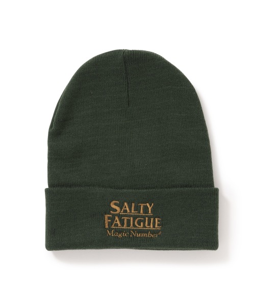 MAGIC NUMBER（マジック ナンバー）の「【MAGIC NUMBER】SALTY FATIGUE KNIT CAP（ニットキャップ/ビーニー・メンズ・ダークグリーン/ダークグレー/オレンジ・FREE）」の14枚目の写真