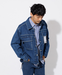 【セットアップ対応】ストレッチ デニム ジャケット/Gジャン