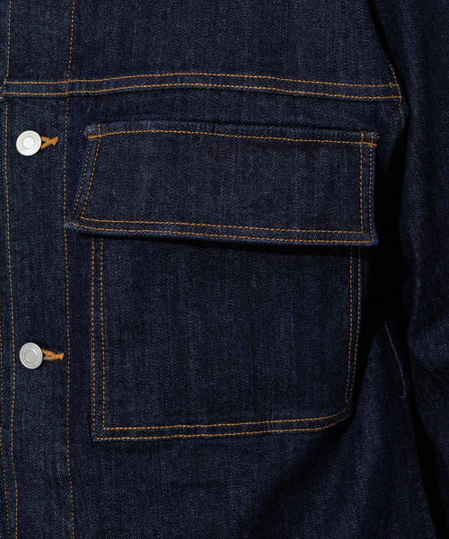 ABAHOUSE GRAY（アバハウスグレイ）の「【セットアップ対応】ストレッチ デニム ジャケット/Gジャン（ブルゾン・メンズ・ネイビー/ブルー・46/48/50）」の10枚目の写真