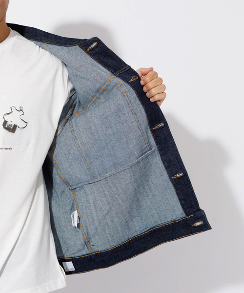 ABAHOUSE GRAY（アバハウスグレイ）の「【セットアップ対応】ストレッチ デニム ジャケット/Gジャン（ブルゾン・メンズ・ネイビー/ブルー・46/48/50）」の13枚目の写真