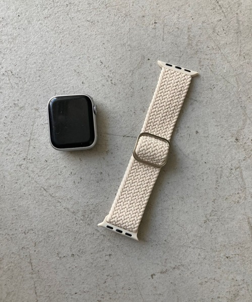 Me%(ミィパーセント)の「アミコミapplewatchバンド(デジタル腕時計・レディース・グレー/チャコールグレー/アイボリー・LARGE/MEDIUM)」の3枚目の写真