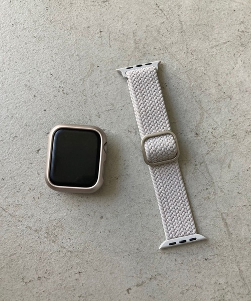 Me%(ミィパーセント)の「アミコミapplewatchバンド(デジタル腕時計・レディース・グレー/チャコールグレー/アイボリー・LARGE/MEDIUM)」の2枚目の写真