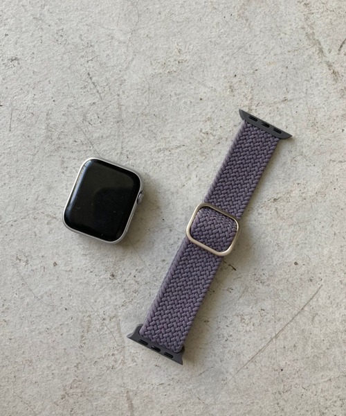 Me%(ミィパーセント)の「アミコミapplewatchバンド(デジタル腕時計・レディース・グレー/チャコールグレー/アイボリー・LARGE/MEDIUM)」の5枚目の写真