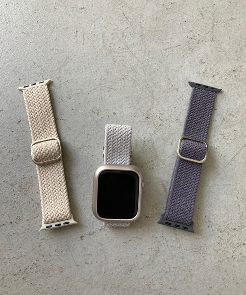 Me%(ミィパーセント)の「アミコミapplewatchバンド(デジタル腕時計・レディース・グレー/チャコールグレー/アイボリー・LARGE/MEDIUM)」の8枚目の写真