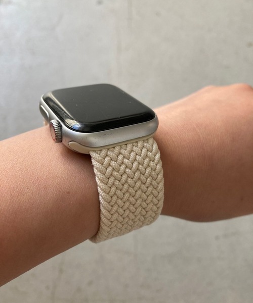 Me%(ミィパーセント)の「アミコミapplewatchバンド(デジタル腕時計・レディース・グレー/チャコールグレー/アイボリー・LARGE/MEDIUM)」の12枚目の写真