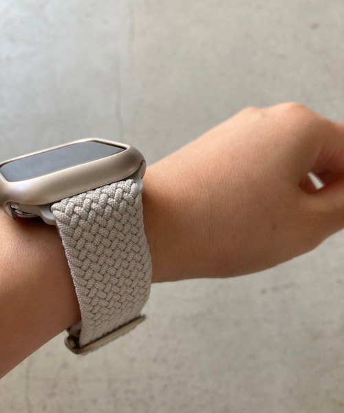 Me%(ミィパーセント)の「アミコミapplewatchバンド(デジタル腕時計・レディース・グレー/チャコールグレー/アイボリー・LARGE/MEDIUM)」の14枚目の写真