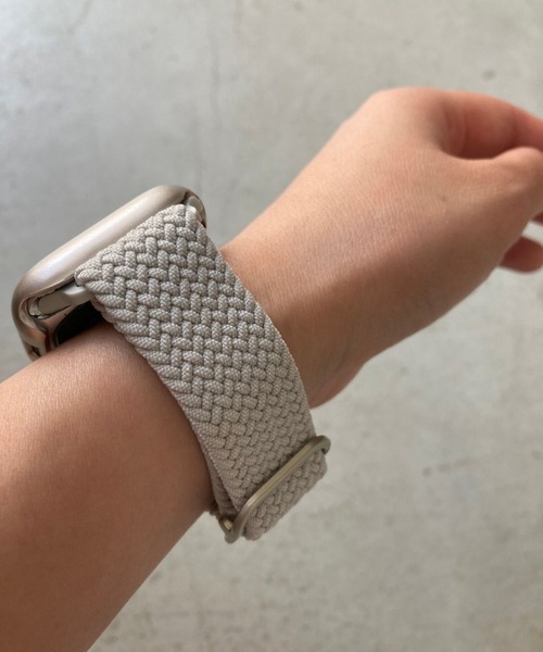Me%(ミィパーセント)の「アミコミapplewatchバンド(デジタル腕時計・レディース・グレー/チャコールグレー/アイボリー・LARGE/MEDIUM)」の15枚目の写真