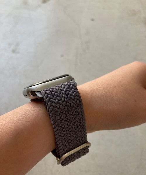 Me%(ミィパーセント)の「アミコミapplewatchバンド(デジタル腕時計・レディース・グレー/チャコールグレー/アイボリー・LARGE/MEDIUM)」の16枚目の写真